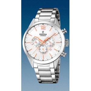 FESTINA CAB.CRONO ACE.ESF.PLATA                                       