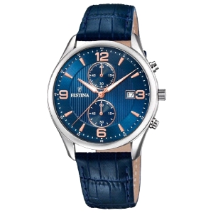 FESTINA CAB. CRONO ACE.ESF.AZUL                                       